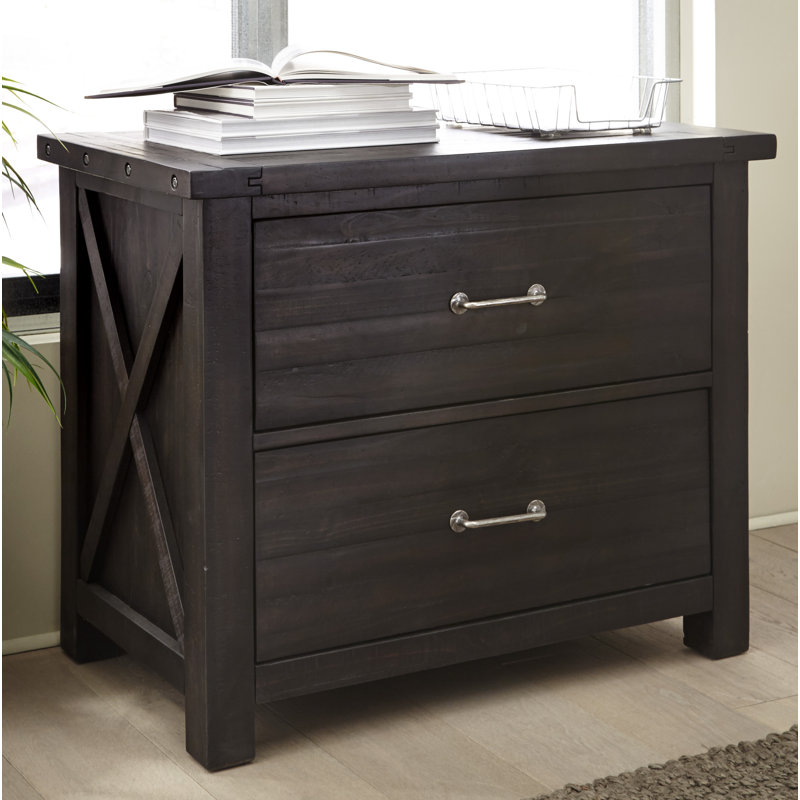 Laurel Foundry Modern Farmhouse Langsa Solid Wood 2 Drawer Lateral Filing Cabinet Wayfair 1713